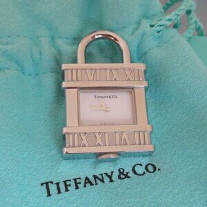 Tiffany & Co. Atlas Padlock Watch Charm-New Battery-Never Worn